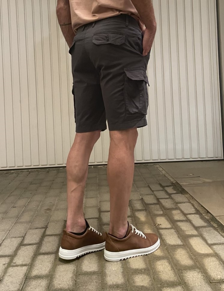 Ανδρική ανθρακί cargo βερμούδα 242102A φωτογραφία